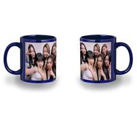 MERCHANDMANIA Taza completamente Azul recuadro sour grapes cancion grupo chicas mundial butterflies black mug jarra cerveza te infusión