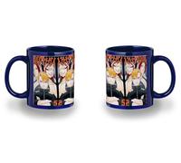 MERCHANDMANIA Taza completamente Azul recuadro Yomi no Tsugai serie manga portada personaje black mug jarra cerveza te infusión