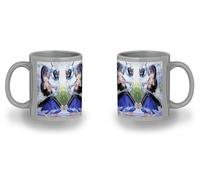 MERCHANDMANIA Taza completamente Gris recuadro anime kuroneko to majo no ky?shitsu aria aquarius black mug jarra cerveza te infusión