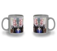 MERCHANDMANIA Taza completamente Gris recuadro anime kuroneko to majo no ky?shitsu spica virgo black mug jarra cerveza te infusión