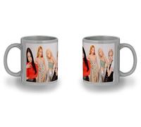 MERCHANDMANIA TAZA COMPLETAMENTE GRIS RECUADRO cantantes kpop blackpink pink venom black mug jarra cerveza te infusión