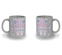 MERCHANDMANIA Taza completamente Gris recuadro hatsune miku retro arte vintage poster dibujos black mug jarra cerveza te infusión