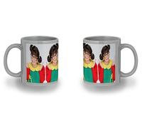 MERCHANDMANIA Taza completamente Gris recuadro personaje serie antigua llorona graciosa black mug jarra cerveza te infusión