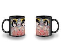 MERCHANDMANIA Taza completamente Negra recuadro akane banashi geisha anime sirvientas medieval black mug jarra cerveza te infusión