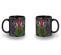 MERCHANDMANIA Taza completamente Negra recuadro cuadro arte Jan van Eyck, El retrato de Arnolfini black mug jarra cerveza te infusión