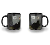 MERCHANDMANIA Taza completamente Negra recuadro James Abbott McNeill Whistler, Arreglo en gris y negro black mug jarra cerveza te infusión