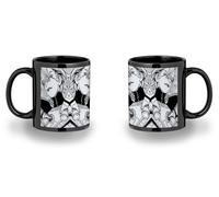 MERCHANDMANIA Taza completamente Negra recuadro serie anime dr stone temp 4 personaje stanley black mug jarra cerveza te infusión