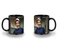 MERCHANDMANIA Taza completamente Negra recuadro serie retro niños antigua risa graciosa black mug jarra cerveza te infusión