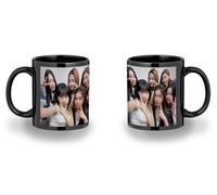MERCHANDMANIA Taza completamente Negra recuadro sour grapes cancion grupo chicas mundial butterflies black mug jarra cerveza te infusión