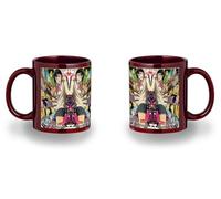 MERCHANDMANIA Taza completamente Roja recuadro akane banashi geisha serie manga sirvientas modernas black mug jarra cerveza te infusión
