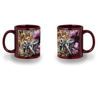 MERCHANDMANIA Taza completamente Roja recuadro alicia en el pais de las maravillas libro obra literaria black mug jarra cerveza te infusión