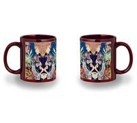 MERCHANDMANIA Taza completamente Roja recuadro anime serie Shuumatsu no Walküre temporada tres 3 black mug jarra cerveza te infusión