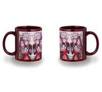 MERCHANDMANIA Taza completamente Roja recuadro gahiakuta amo y rudo amistad cute amor love ship black mug jarra cerveza te infusión