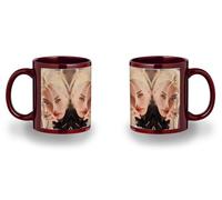 MERCHANDMANIA Taza completamente Roja recuadro kids grupo coreano cantante Felix Lee black mug jarra cerveza te infusión