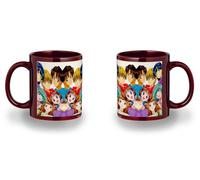 MERCHANDMANIA Taza completamente Roja recuadro la familia crece serie antigua anime romance amor black mug jarra cerveza te infusión