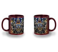 MERCHANDMANIA Taza completamente Roja recuadro serie anime hokuto no ken anime kenshiro raoh black mug jarra cerveza te infusión