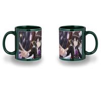 MERCHANDMANIA Taza completamente Verde recuadro anime Ore wa Seikan Kokka personaje Liam protagonista black mug jarra cerveza te infusión