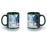 MERCHANDMANIA Taza completamente Verde recuadro anime Tsue to Tsurugi no Wistoria personajes magia black mug jarra cerveza te infusión