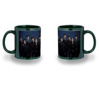 MERCHANDMANIA Taza completamente Verde recuadro chicos cantantes grupo touch and go black mug jarra cerveza te infusión