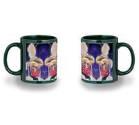 MERCHANDMANIA Taza completamente Verde recuadro el principito rosa amor estrellas espacio historia black mug jarra cerveza te infusión