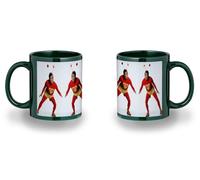 MERCHANDMANIA Taza completamente Verde recuadro super heroe serie retro graciosa risa antigua black mug jarra cerveza te infusión
