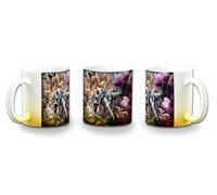 MERCHANDMANIA Taza con degradado Amarillo alicia en el pais de las maravillas libro obra literaria color mug