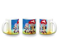 MERCHANDMANIA Taza con degradado Amarillo bola de dan serie animada niños antigua anime color mug