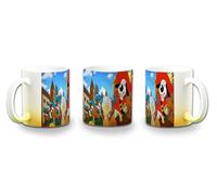 MERCHANDMANIA Taza con degradado Amarillo Dartañan mosqueteros espadachin dibujos julieta color mug