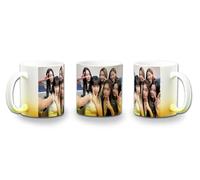 MERCHANDMANIA Taza con degradado Amarillo sour grapes cancion grupo chicas mundial butterflies color mug