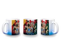 MERCHANDMANIA Taza con degradado Azul bola de dan juego balon prisionero dibujos niños color mug