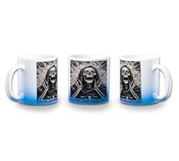 MERCHANDMANIA Taza con degradado Azul carta tarot graciosa meme im fine todo esta bien color mug