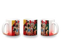 MERCHANDMANIA Taza con degradado Rojo bola de dan juego balon prisionero dibujos niños color mug