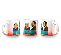 MERCHANDMANIA Taza con degradado Rojo frase graciosa que me quedo sin comer trabajo pobre color mug