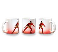 MERCHANDMANIA Taza con degradado Rojo super heroe serie retro graciosa risa antigua color mug