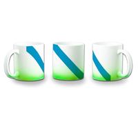 MERCHANDMANIA Taza con degradado Verde bandera de galicia españa comunidad autonoma color mug