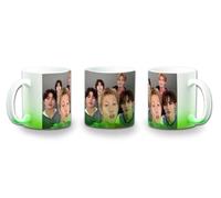 MERCHANDMANIA Taza con degradado Verde chicos cantantes famosos what you want color mug