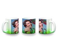 MERCHANDMANIA Taza con degradado Verde personaje serie retro graciosa mujer amor color mug