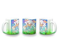 MERCHANDMANIA Taza con degradado Verde therian furry animal mascota perro chica girl cute color mug