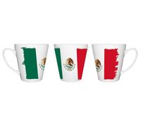 MERCHANDMANIA TAZA CÓNICA bandera mejico pais gobierno mexico america hispana conica personalizada