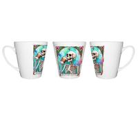 MERCHANDMANIA Taza cónica carta tarot graciosa meme vivo café dormido despierto conica personalizada