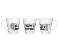 MERCHANDMANIA Taza cónica frase graciosa os odio a casi todos conica personalizada