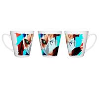 MERCHANDMANIA Taza cónica kaiijuu num 8 kafka hibino anime fanart shonen conica personalizada