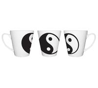 MERCHANDMANIA Taza cónica religion taoista fe bien mal ying yang karma equilibrio conica personalizada