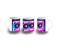 MERCHANDMANIA Taza de plástico cinta casette retro vintage futurista friki gamer plastic mug