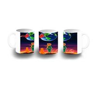 MERCHANDMANIA Taza de plástico el principito luna tierra estrellas universo fantasia zorro plastic mug