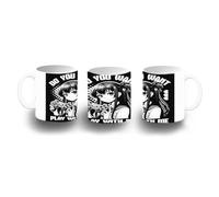 MERCHANDMANIA Taza de plástico frase graciosa anime wanna play with me videojuegos plastic mug