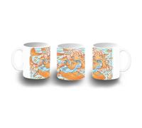 MERCHANDMANIA Taza de plástico therian furry animal sirena pez chica girl kawaii cute plastic mug