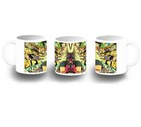 MERCHANDMANIA Taza fotoluminiscente akane banashi geisha serie manga sirvientas modernas brilla oscuridad