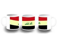 MERCHANDMANIA Taza fotoluminiscente bandera iraq pais oriente medio gobierno iraqui brilla oscuridad