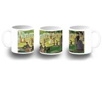 MERCHANDMANIA Taza fotoluminiscente cuadro arte Tarde de domingo en la isla de la Grande Jatte brilla oscuridad